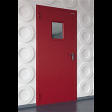 Дверь DoorHan/780/2050/противопожарная/EI60/одноств./остекл./глад/7035/прав./с угл. рамой